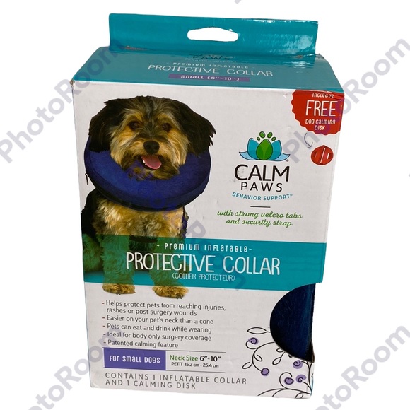 New Calm Paws Behavior Support™ Protective Inflatable Pet Collar Size Small - Picture 2 of 8